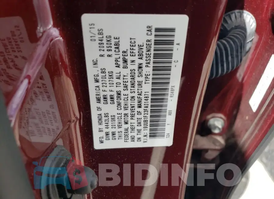 19UUB1F33FA014871 Photo# 12
