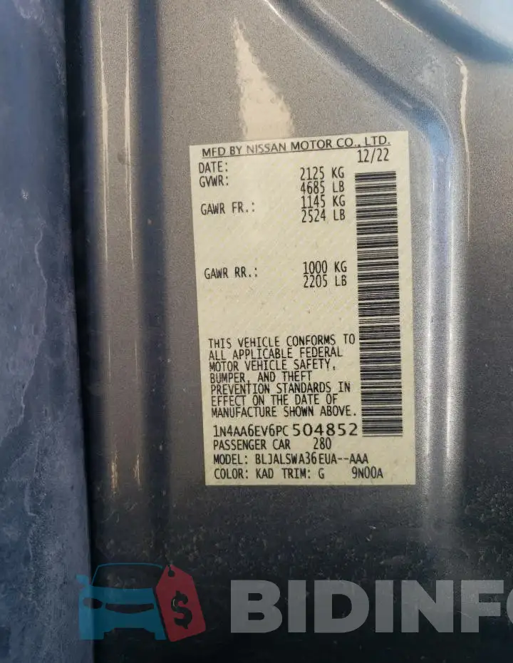 1N4AA6EV6PC504852 Photo# 12