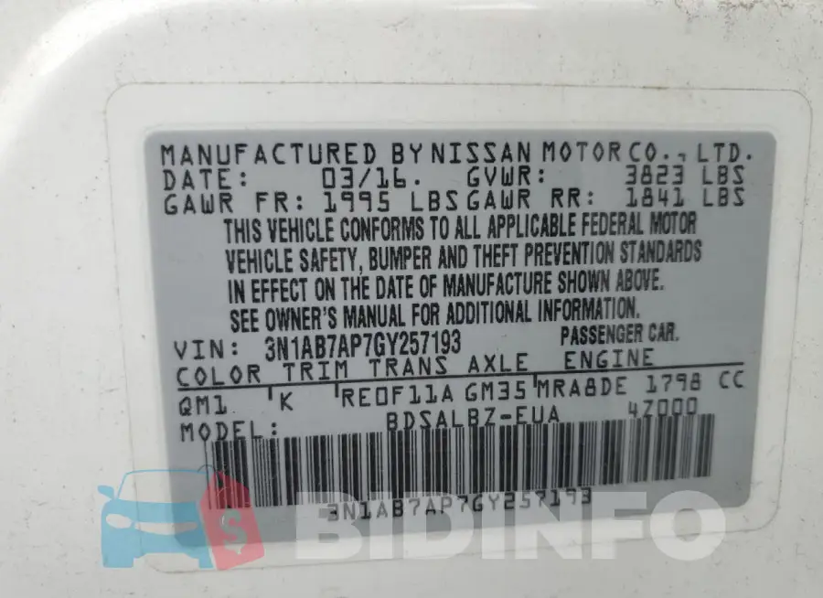 3N1AB7AP7GY257193 Photo# 12
