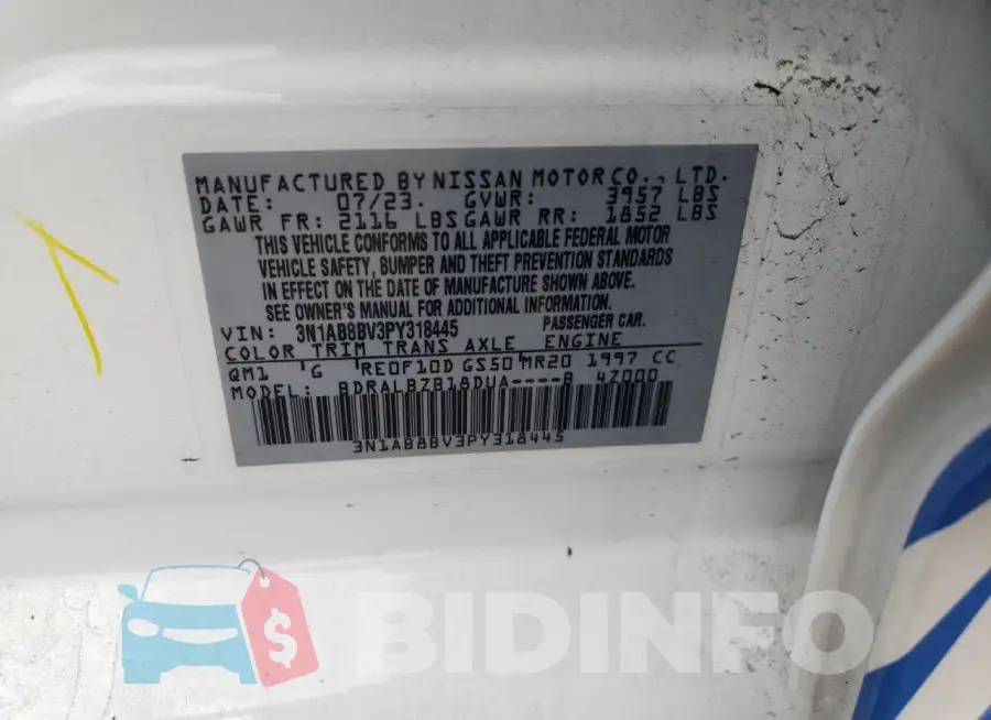 3N1AB8BV3PY318445 Photo# 12