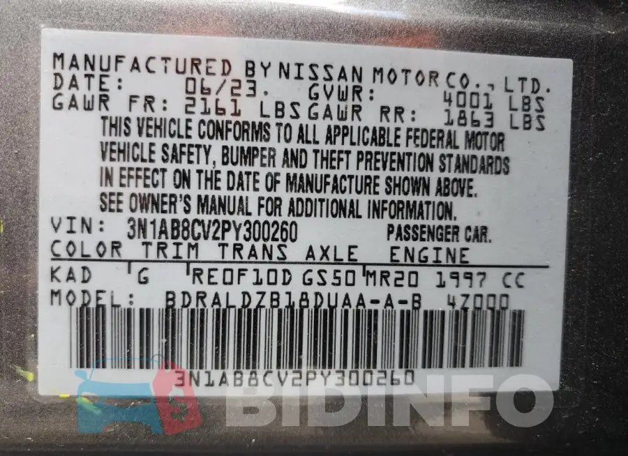 3N1AB8CV2PY300260 Photo# 12