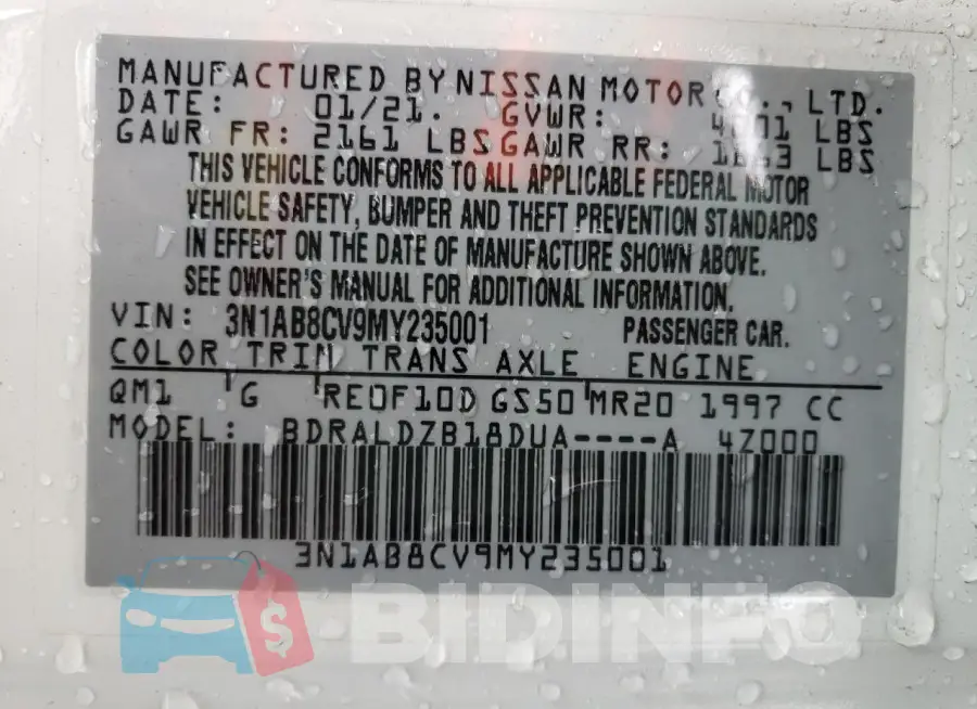 3N1AB8CV9MY235001 Photo# 12