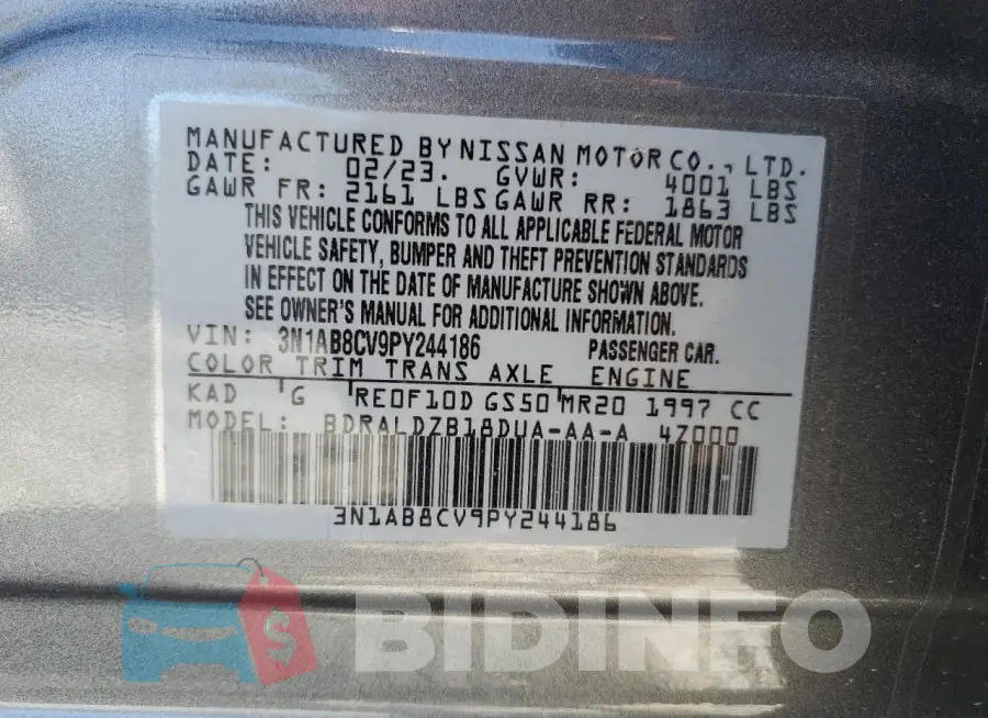 3N1AB8CV9PY244186 Photo# 12