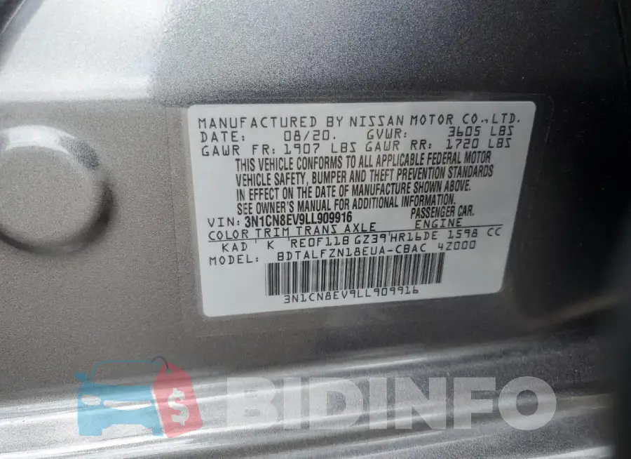 3N1CN8EV9LL909916 Photo# 12