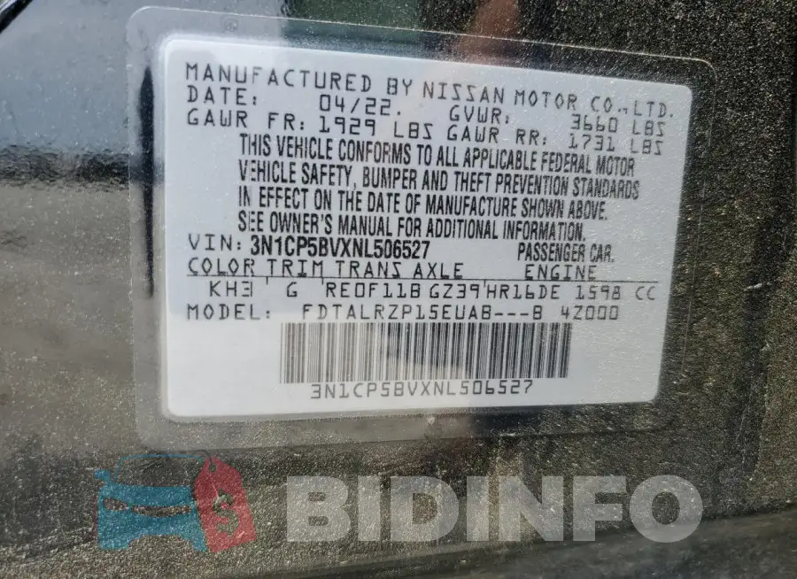3N1CP5BVXNL506527 Photo# 12