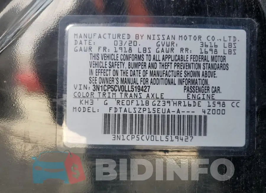 3N1CP5CV0LL519427 Photo# 13