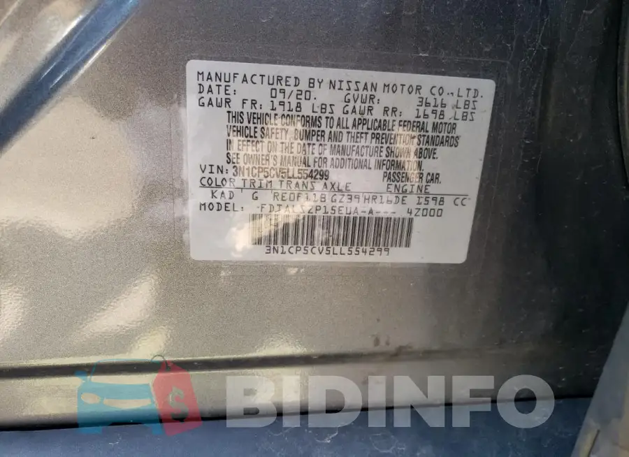 3N1CP5CV5LL554299 Photo# 12
