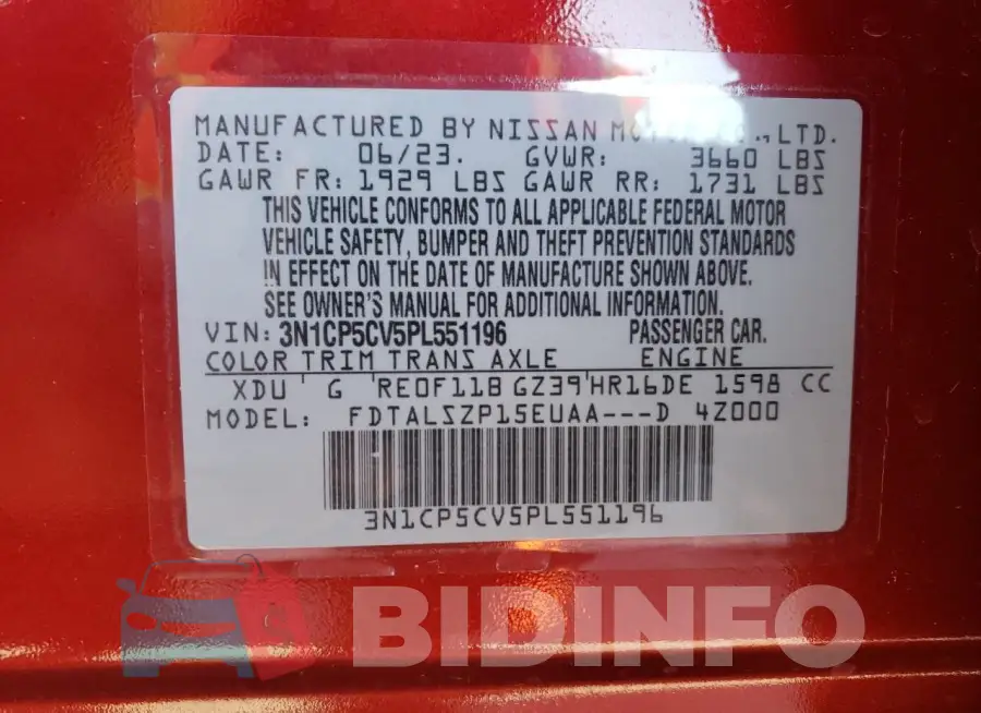 3N1CP5CV5PL551196 Photo# 12