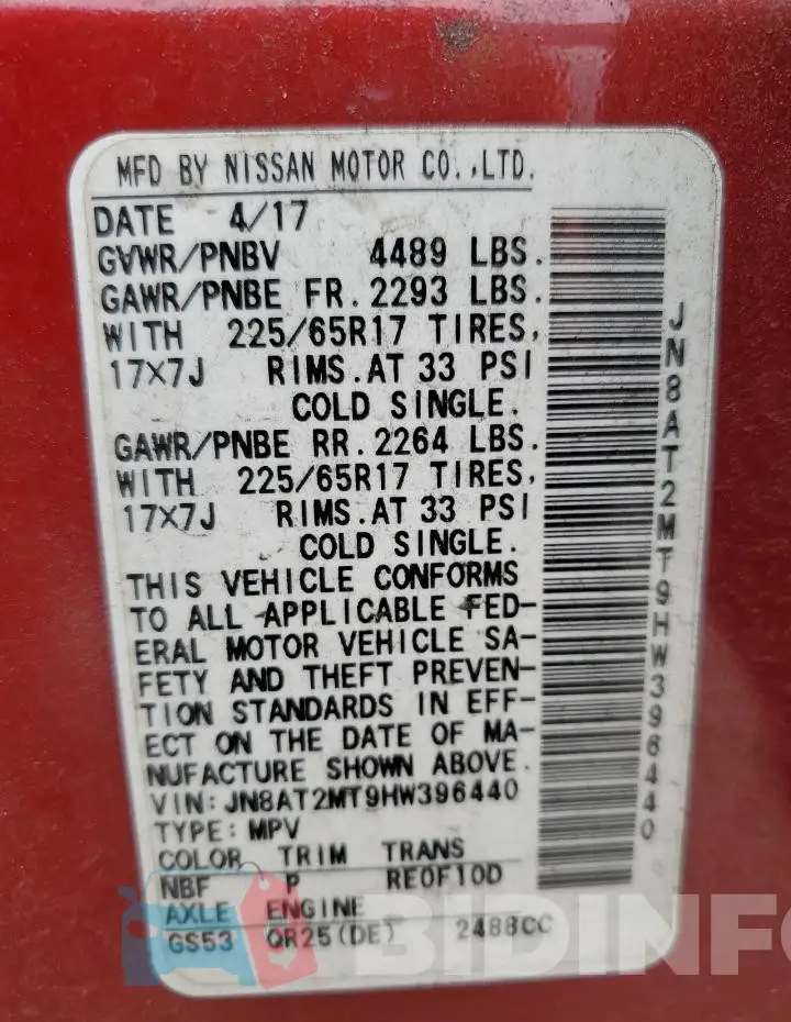 JN8AT2MT9HW396440 Photo# 13