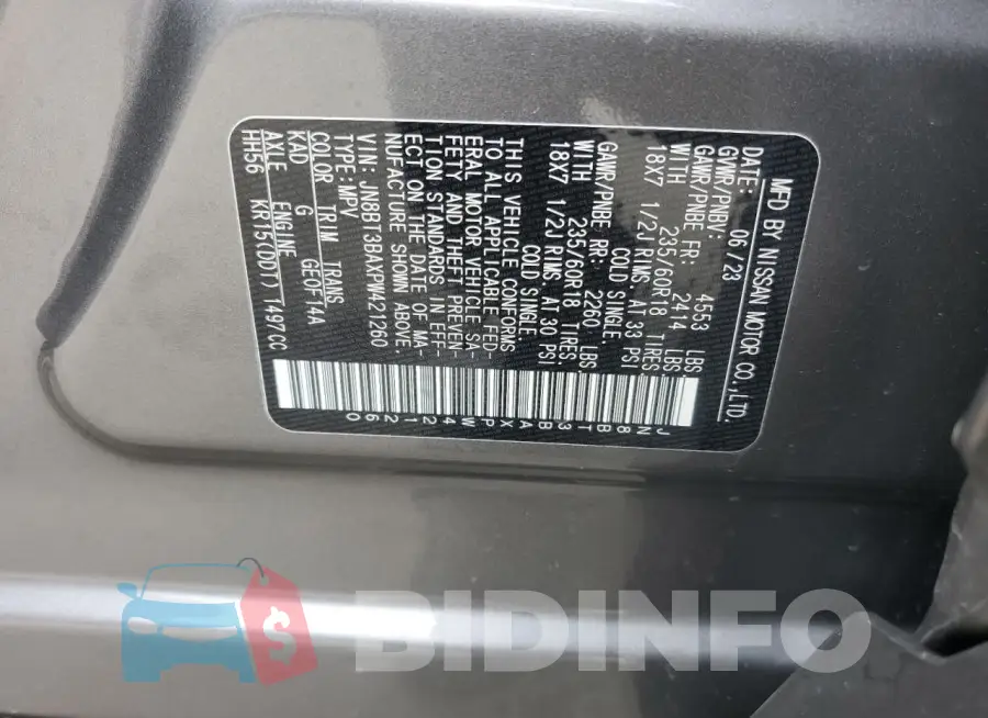 JN8BT3BAXPW421260 Photo# 13