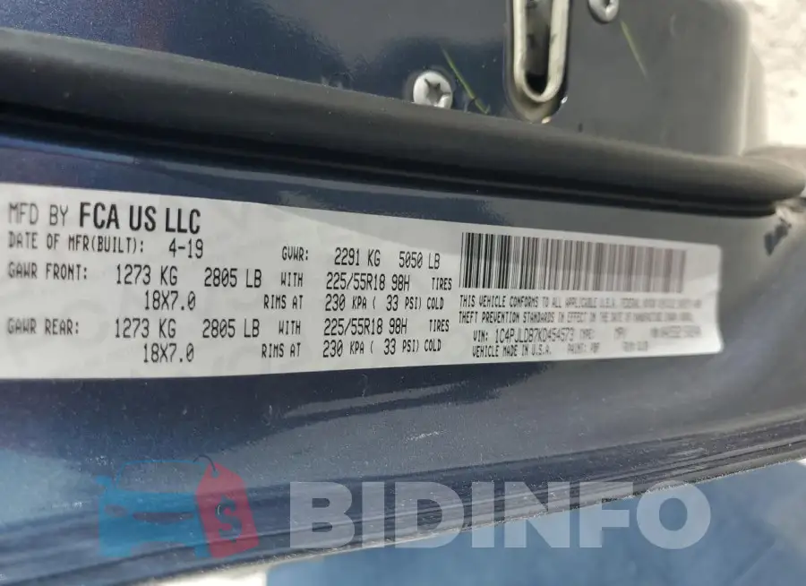 1C4PJLDB7KD454573 Photo# 12