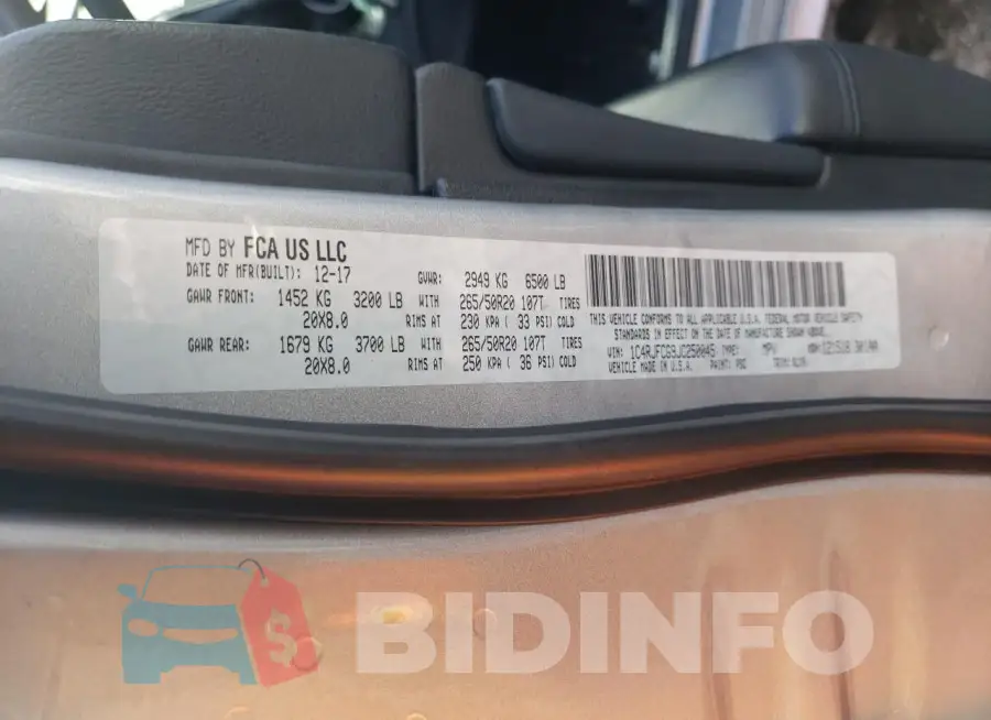 1C4RJFCG9JC250045 Photo# 13