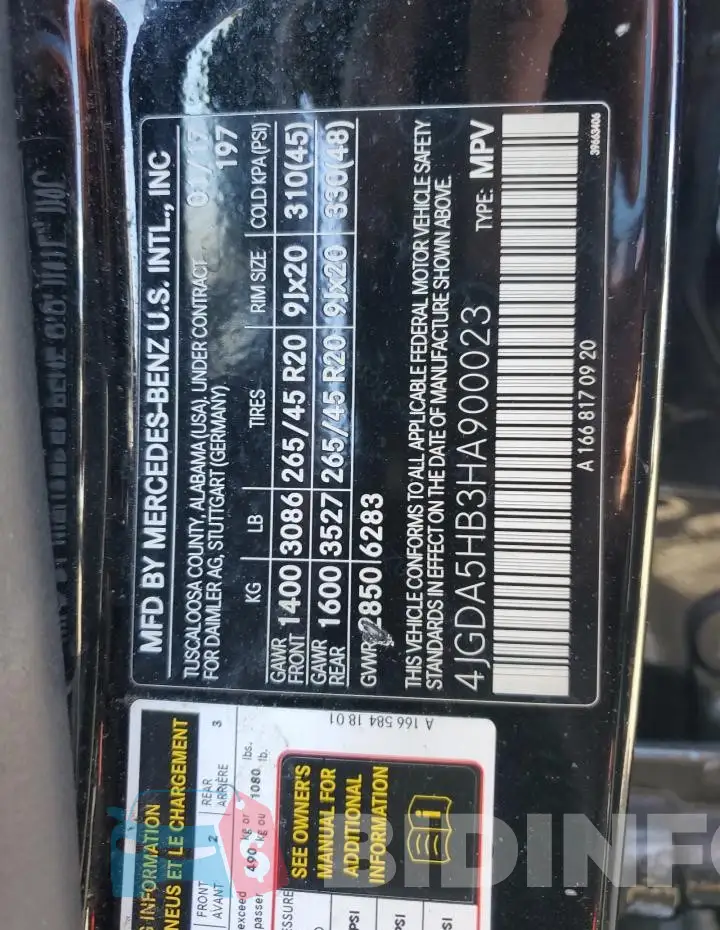 4JGDA5HB3HA900023 Photo# 12
