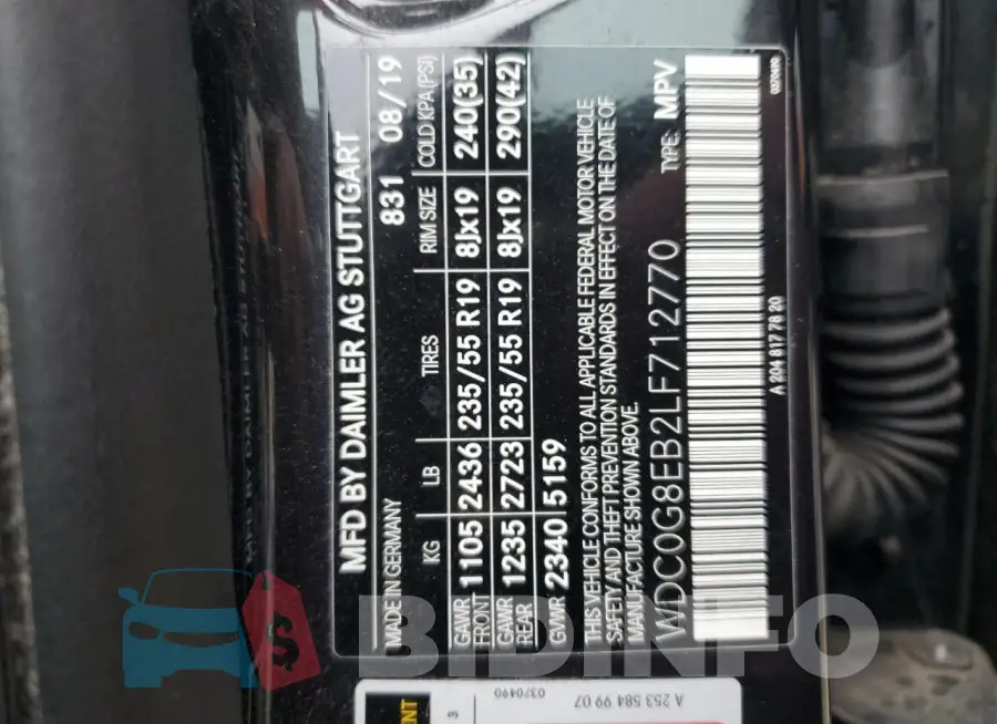 WDC0G8EB2LF712770 Photo# 12