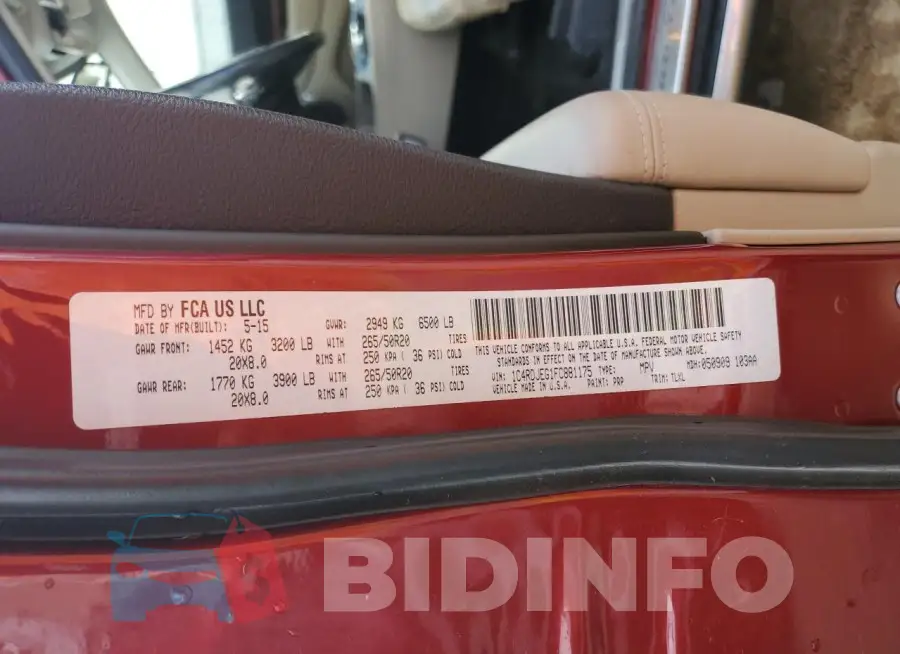 1C4RDJEG1FC881175 Photo# 13