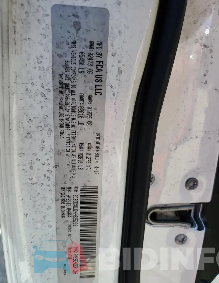 2C3CDXGJ2HH625228 Photo# 12