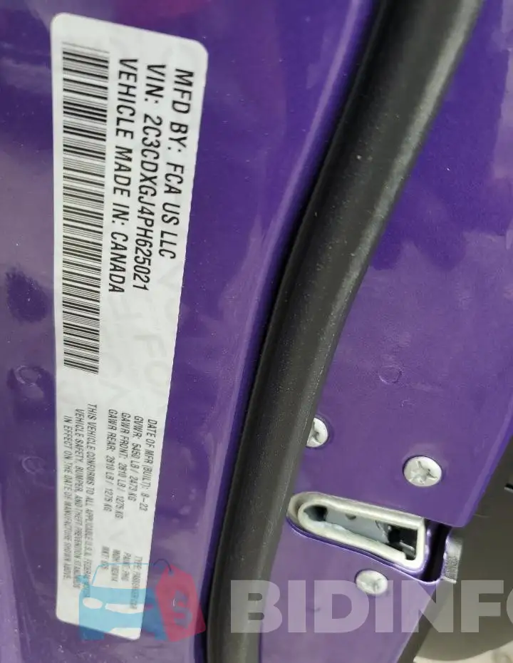2C3CDXGJ4PH625021 Photo# 13