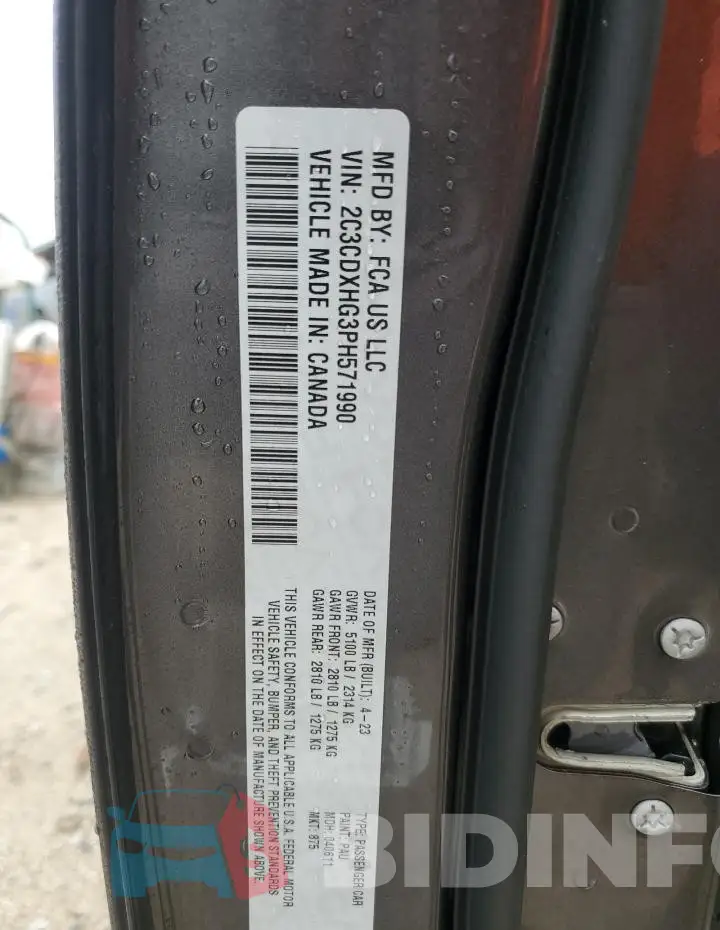 2C3CDXHG3PH571990 Photo# 13