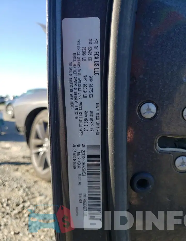 2C3CDZFJ9KH750053 Photo# 13