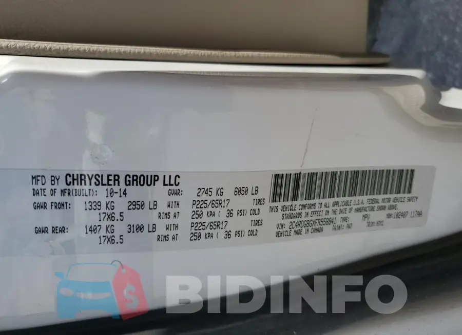 2C4RDGBGXFR558841 Photo# 13