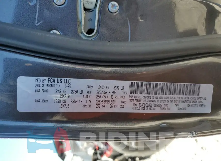 3C4PDCGB2LT188183 Photo# 14