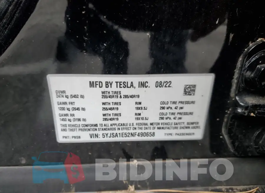 5YJSA1E52NF490658 Photo# 12