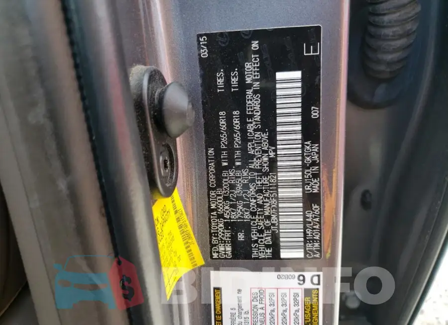 JTJBM7FX8F5111821 Photo# 13