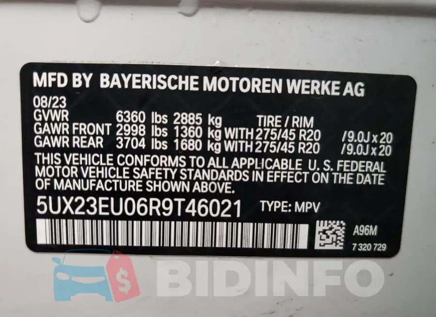 5UX23EU06R9T46021 Photo# 13