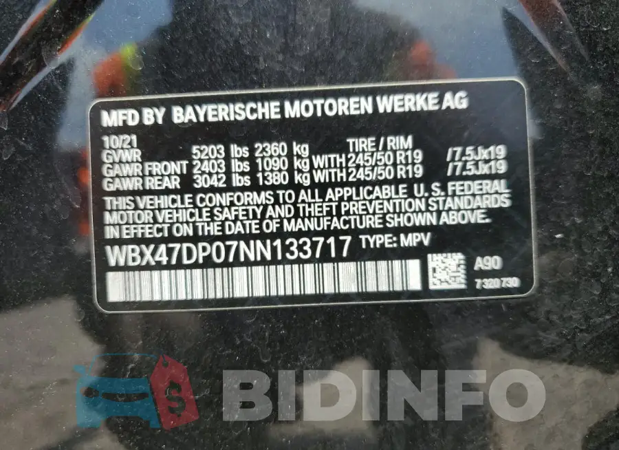 WBX47DP07NN133717 Photo# 13