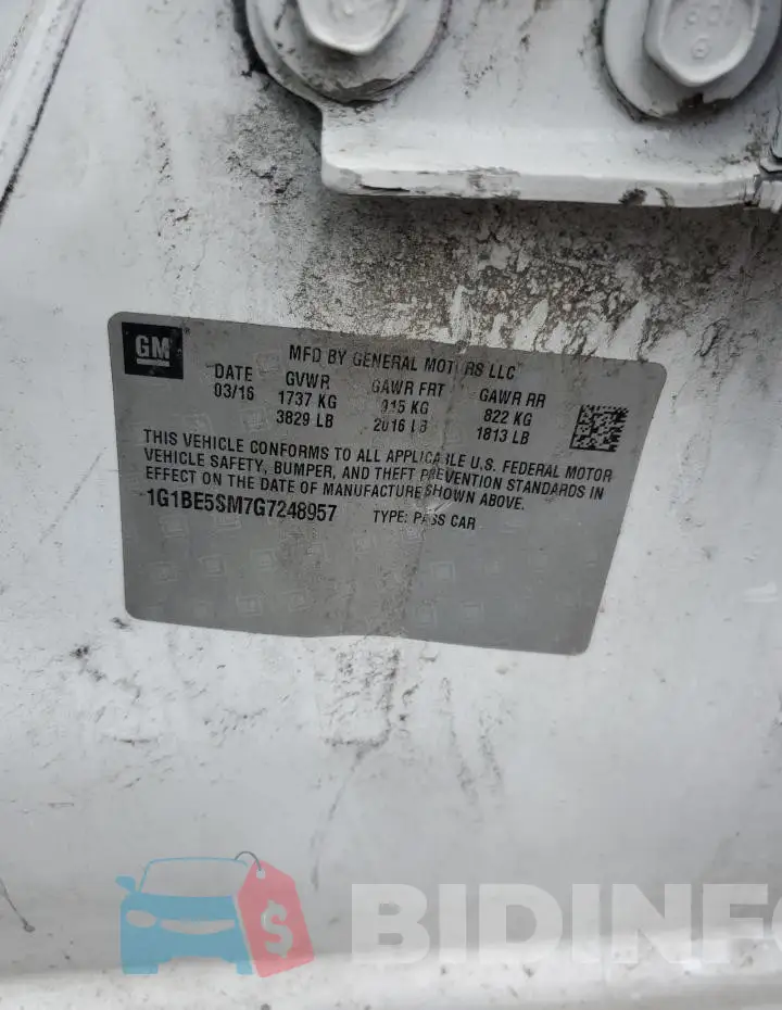1G1BE5SM7G7248957 Photo# 12
