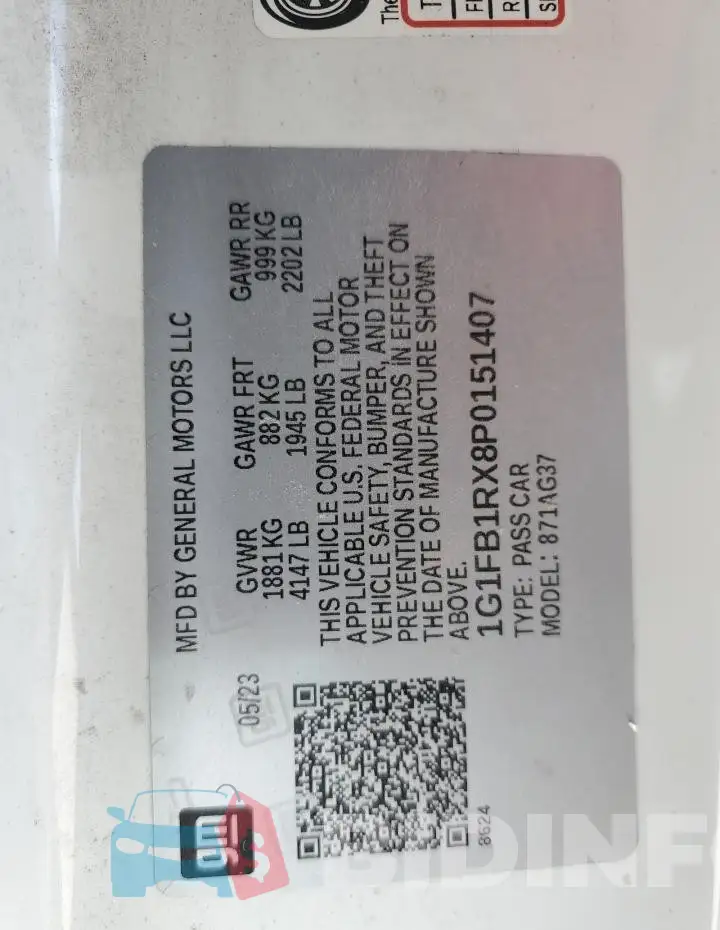 1G1FB1RX8P0151407 Photo# 12