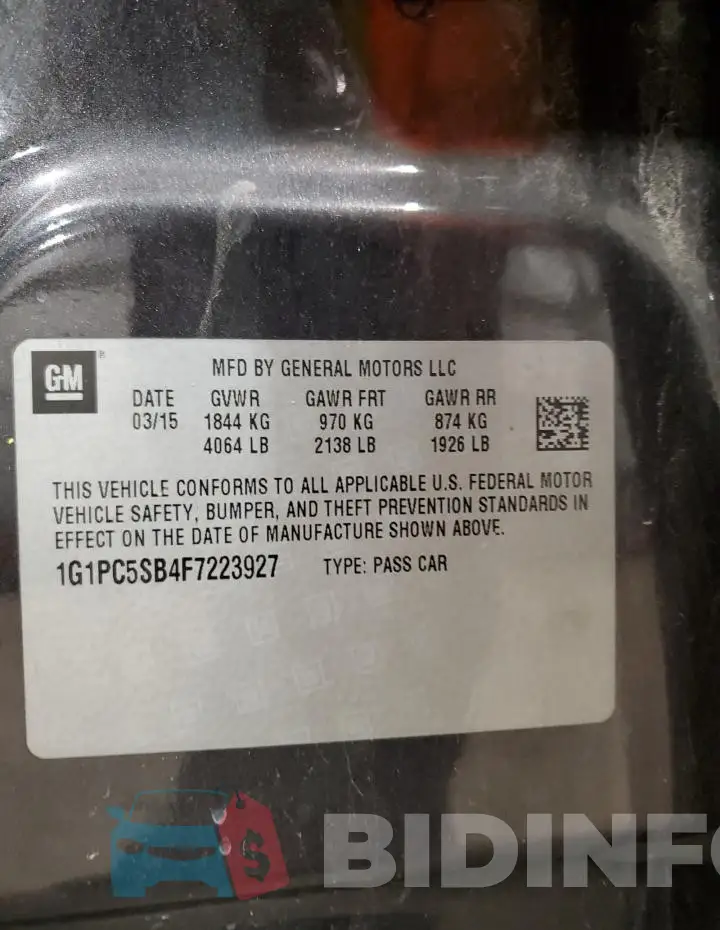 1G1PC5SB4F7223927 Photo# 12