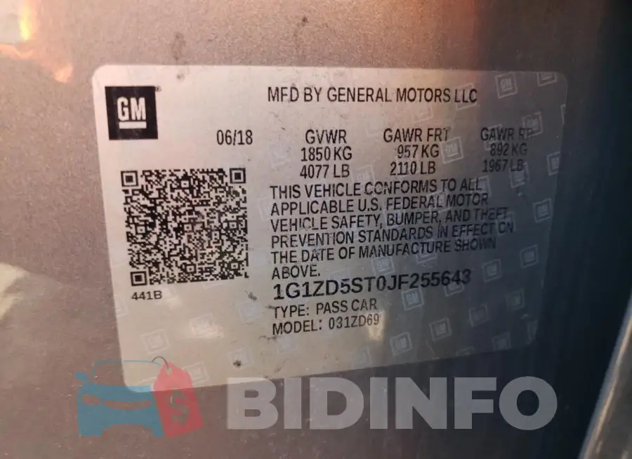 1G1ZD5ST0JF255643 Photo# 13