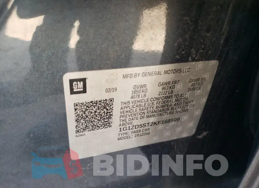 1G1ZD5ST2KF168599 Photo# 12
