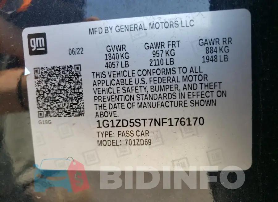 1G1ZD5ST7NF176170 Photo# 12