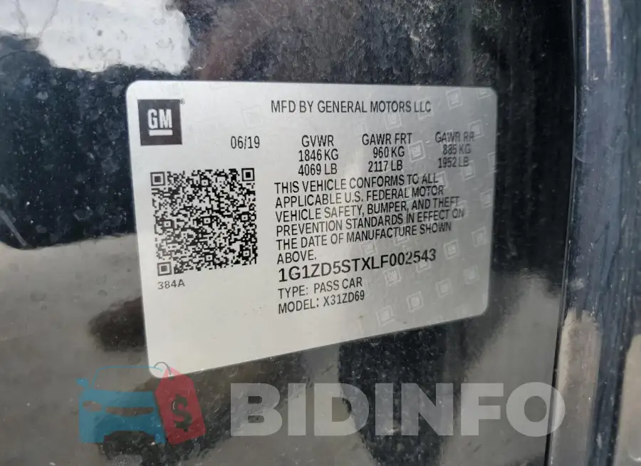 1G1ZD5STXLF002543 Photo# 13