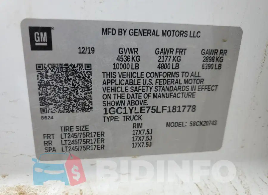1GC1YLE75LF181778 Photo# 12
