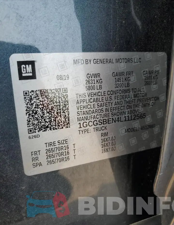 1GCGSBEN4L1112565 Photo# 12
