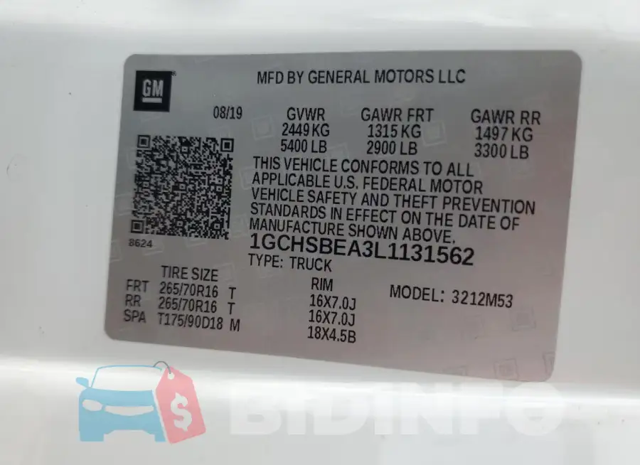 1GCHSBEA3L1131562 Photo# 12