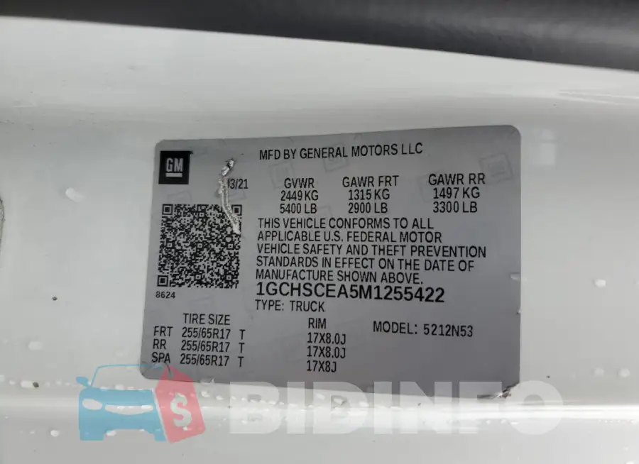 1GCHSCEA5M1255422 Photo# 13