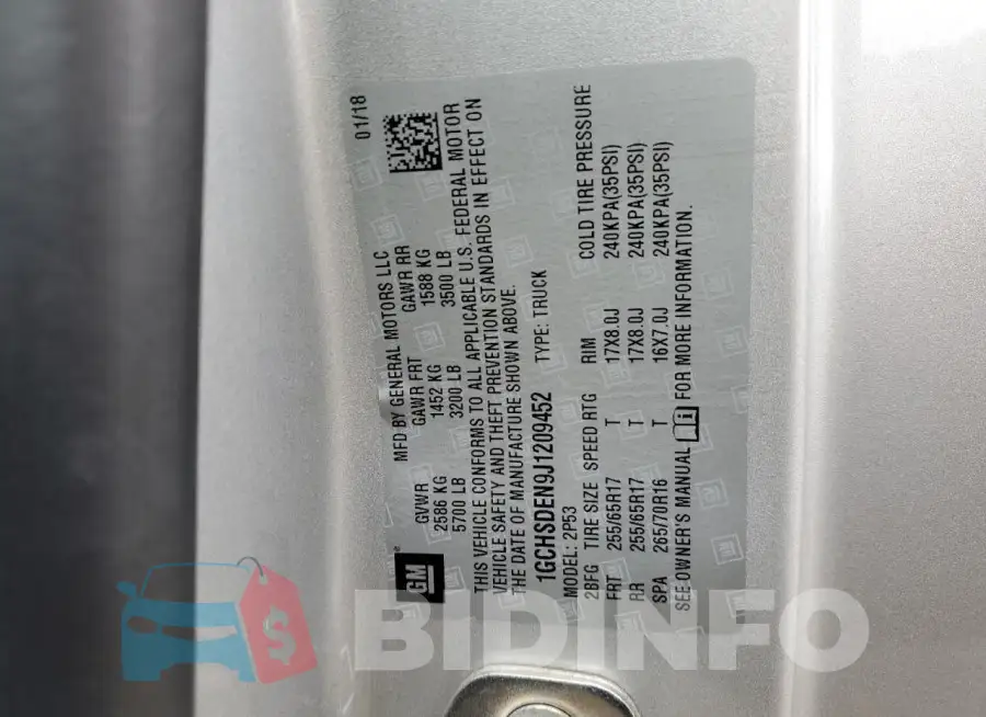 1GCHSDEN9J1209452 Photo# 12