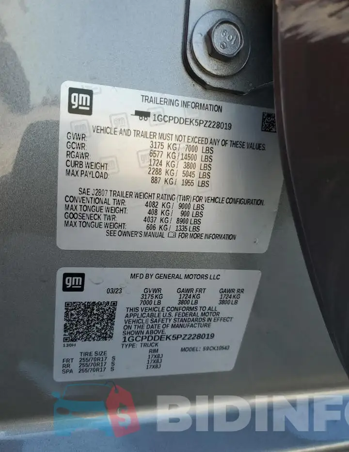 1GCPDDEK5PZ228019 Photo# 13