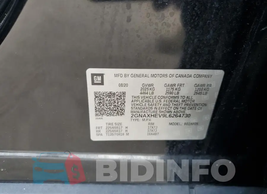2GNAXHEV9L6264730 Photo# 12