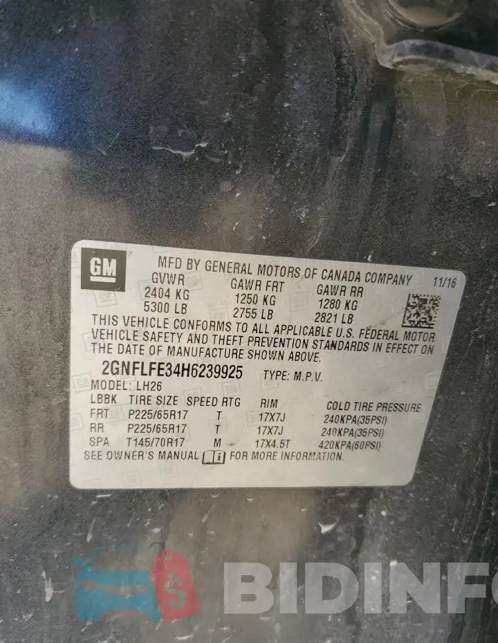 2GNFLFE34H6239925 Photo# 13