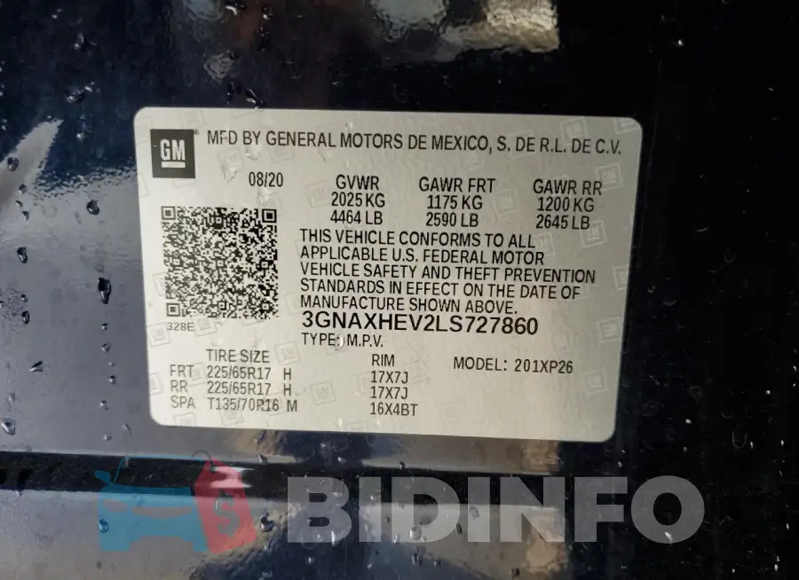 3GNAXHEV2LS727860 Photo# 13