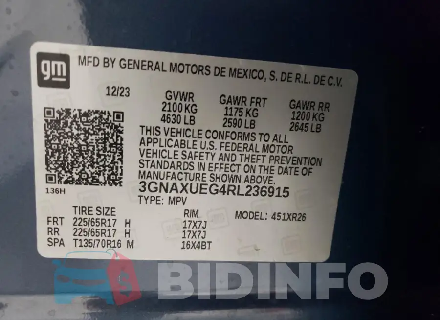 3GNAXUEG4RL236915 Photo# 14