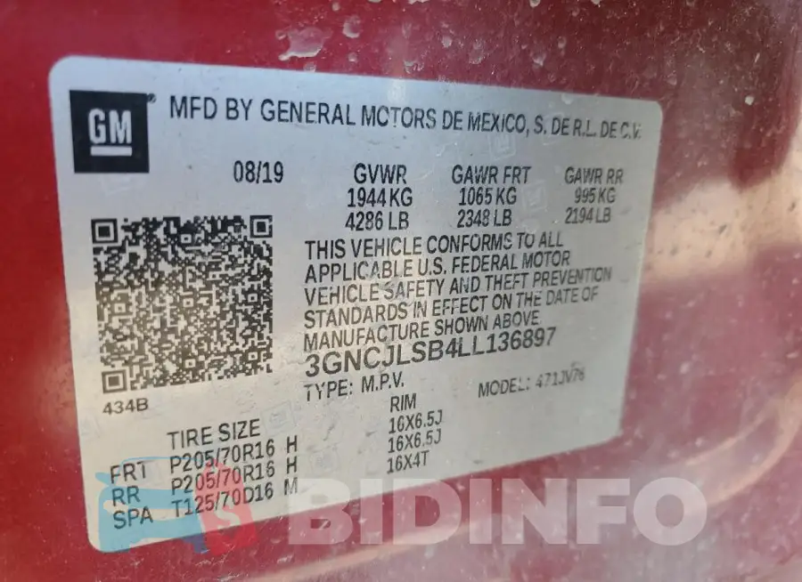 3GNCJLSB4LL136897 Photo# 13