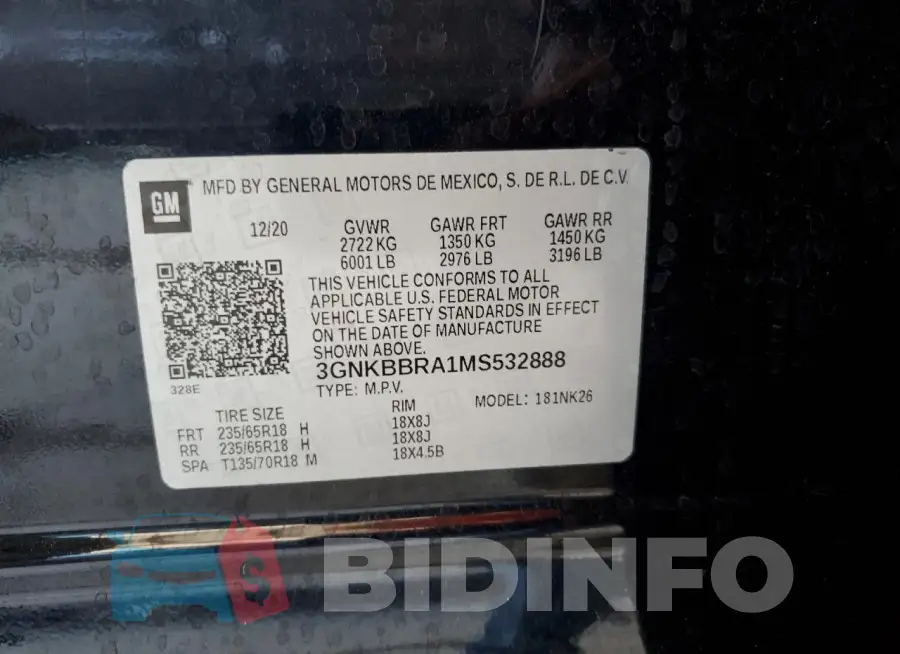 3GNKBBRA1MS532888 Photo# 13