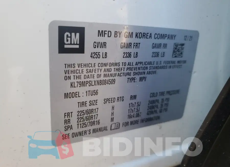 KL79MPSLXNB084509 Photo# 12