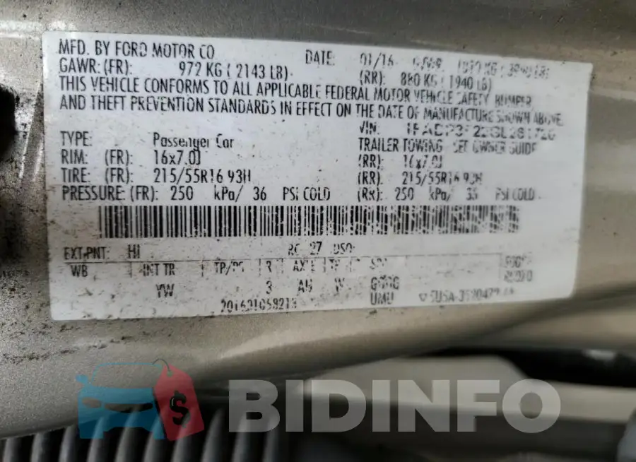 1FADP3F22GL261720 Photo# 12